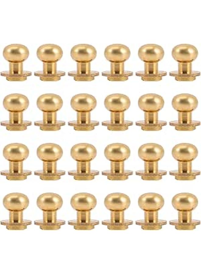 24Pcs Gold Tone Alloy Cabinet Knobs And Pull Handles Set 12x10x12mm For Wardrobe Dresser - Image 1