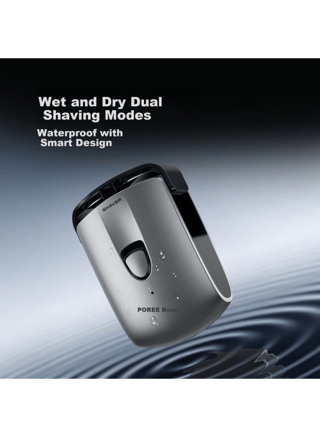 Flyco Borui Electric Shaver Men's Rechargeable Portable Dual-head Rotary Mini Razor P31 Birthday Gift For Dad Husband - Image 5