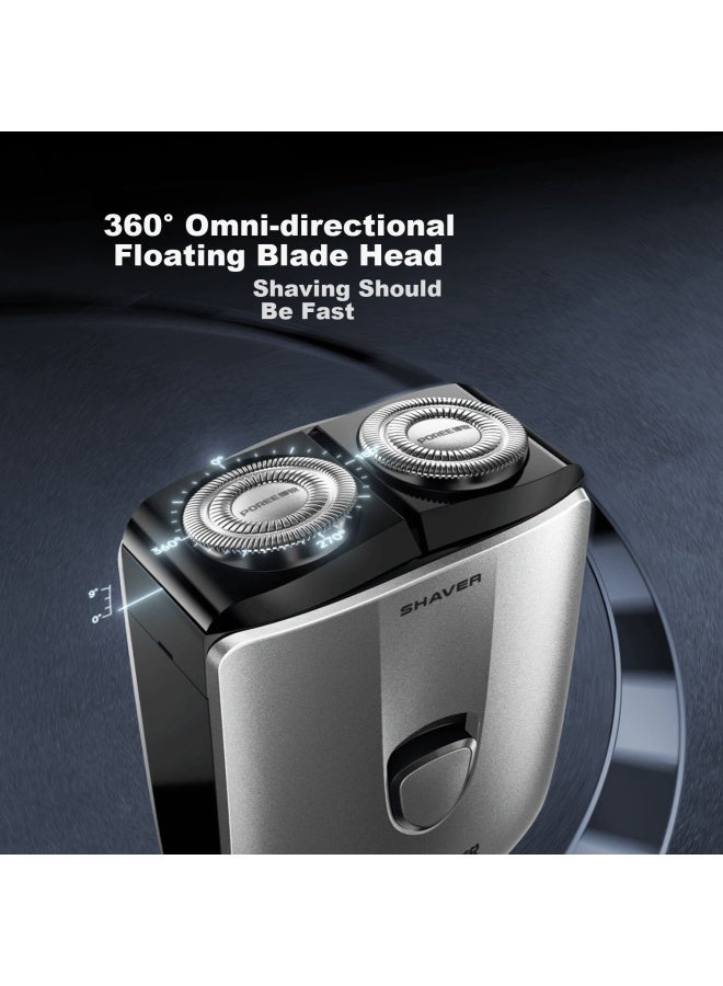 Flyco Borui Electric Shaver Men's Rechargeable Portable Dual-head Rotary Mini Razor P31 Birthday Gift For Dad Husband - Image 1