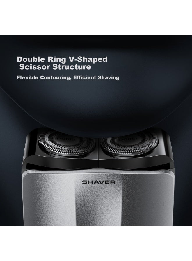 Flyco Borui Electric Shaver Men's Rechargeable Portable Dual-head Rotary Mini Razor P31 Birthday Gift For Dad Husband - Image 4