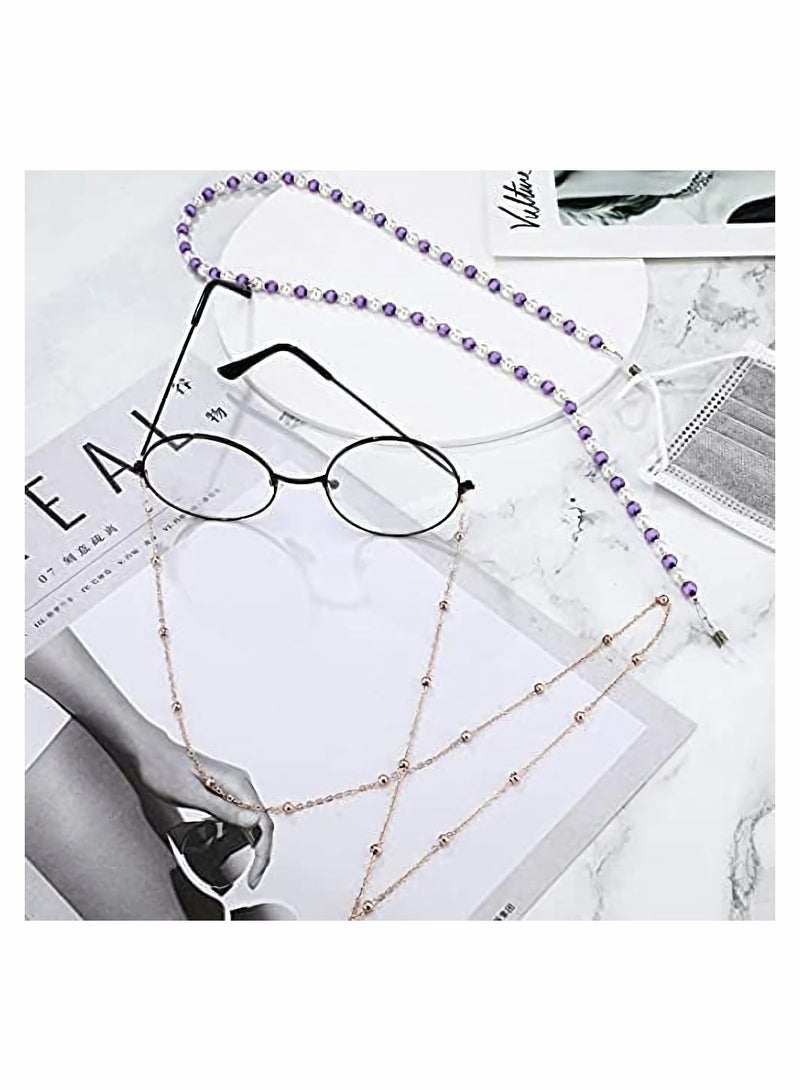 Excefore Eyeglasses Chains Beaded Sunglasses Strap Holder Elegant Eyewear Retainer Chain, 8 Styles - Image 3