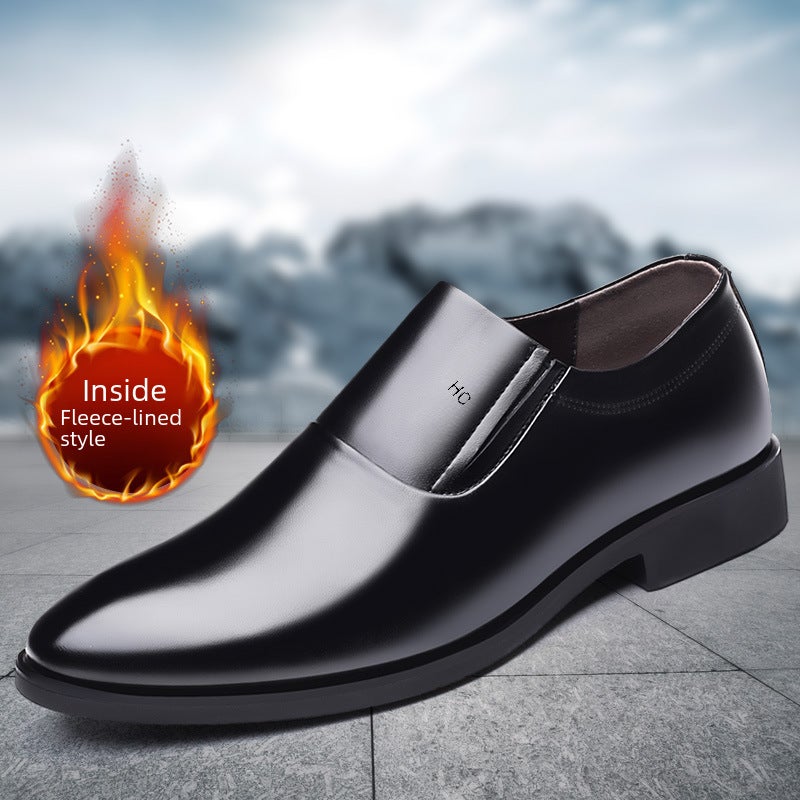 2024 Spring Autumn Mens Leather Dress Shoes Height increasing slip-on - Image 3