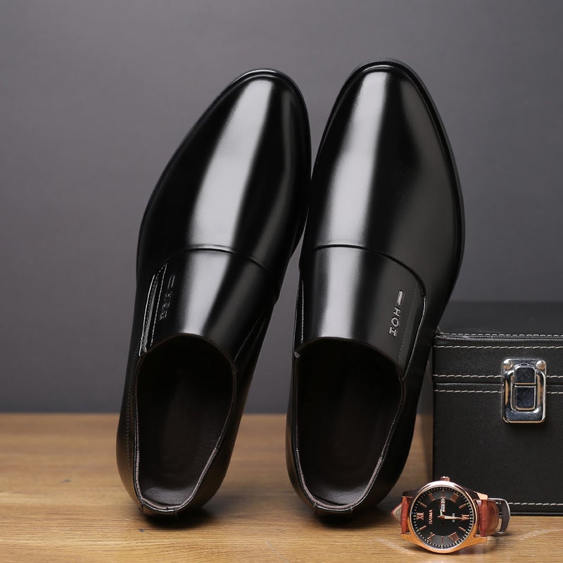 2024 Spring Autumn Mens Leather Dress Shoes Height increasing slip-on - Image 5
