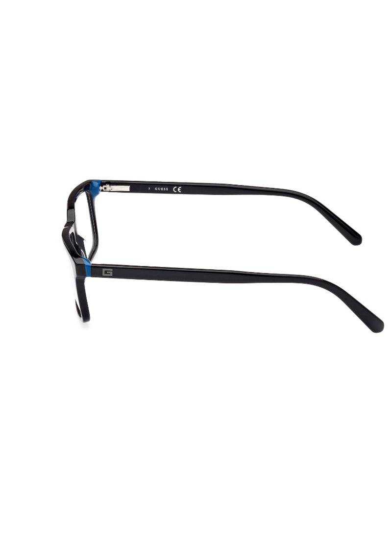 GUESS Men's Rectangular Shape Eyeglass Frames - GU5006800152 - Lens Size: 52 Mm - Shiny Black - Image 2