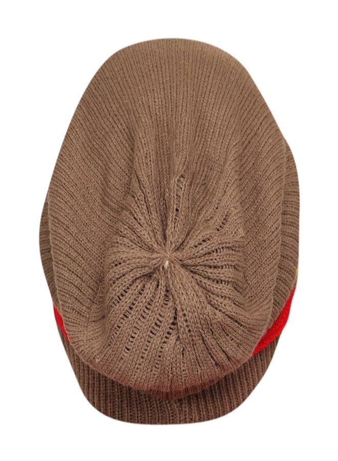 FabSeasons Unisex Brown Acrylic Woolen Slouchy Beanie and Skull Cap for Winters - Image 4