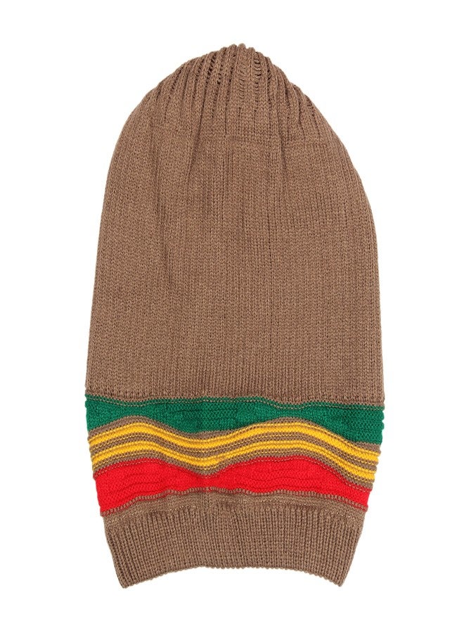 FabSeasons Unisex Brown Acrylic Woolen Slouchy Beanie and Skull Cap for Winters - Image 5