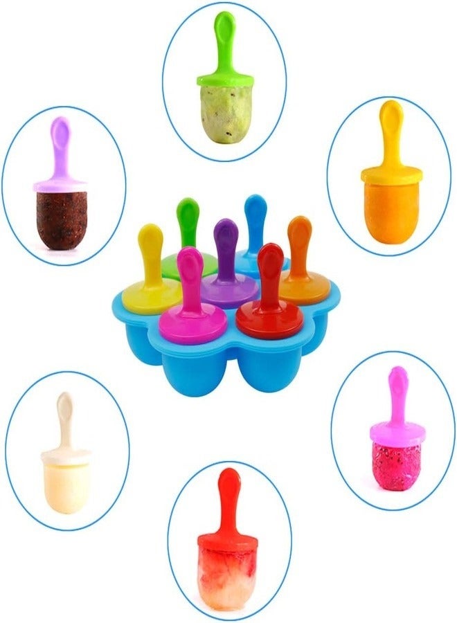 7- Popsicle Sticks Silicone Popsicle Mold Food Grade Homemade Popsicle Mold Ice Cream Mold Ice Pop Mold Maker  - Image 1
