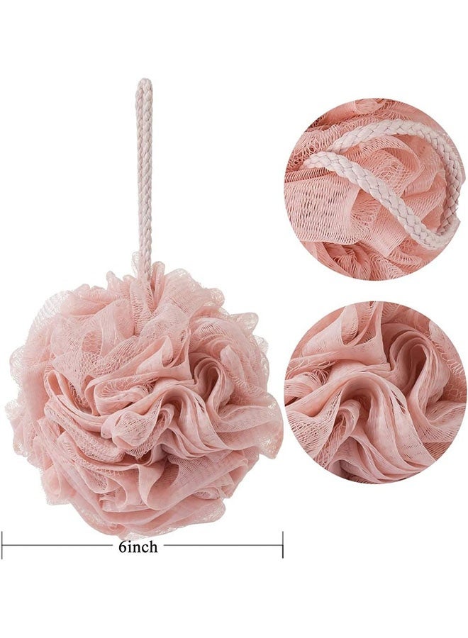 3 Pcs Bath Loofah, Bath Body Scrubber for Women - Men, Exfoliating Bath Sponge Body Scrubber Biodegradable, Scratch-Free Body Wash Sponge Shower Essential Skin - Image 2