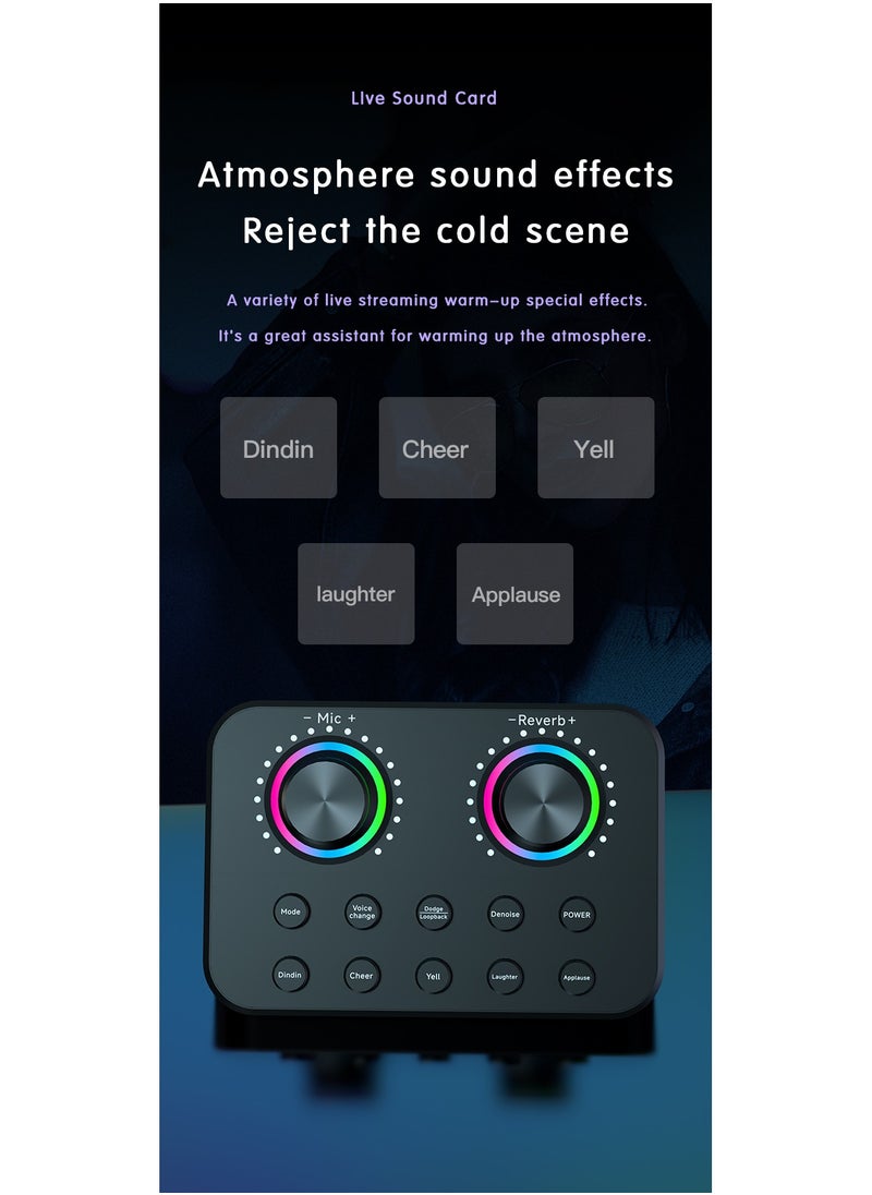 BOX6 professional audio mixer, professional studio sound card, real-time USB sound card, real-time audio mixer interface for life game anchors, new product release