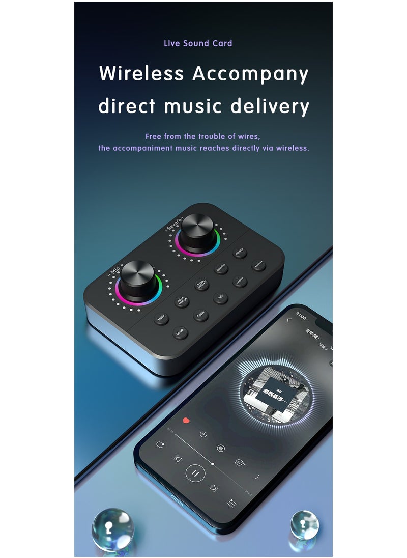 BOX6 professional audio mixer, professional studio sound card, real-time USB sound card, real-time audio mixer interface for life game anchors, new product release