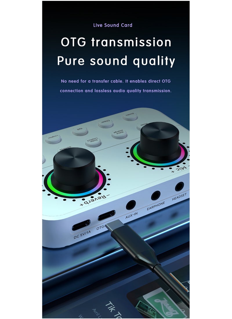 BOX6 professional audio mixer, professional studio sound card, real-time USB sound card, real-time audio mixer interface for life game anchors, new product release