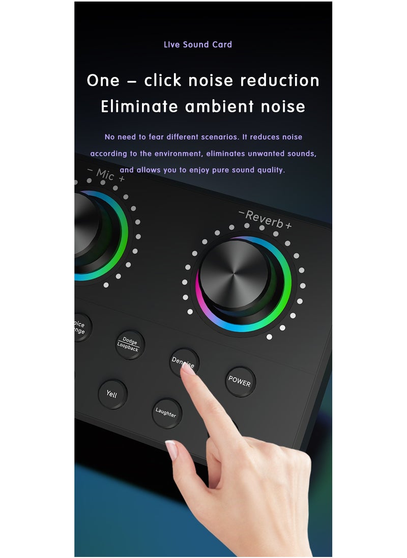 BOX6 professional audio mixer, professional studio sound card, real-time USB sound card, real-time audio mixer interface for life game anchors, new product release
