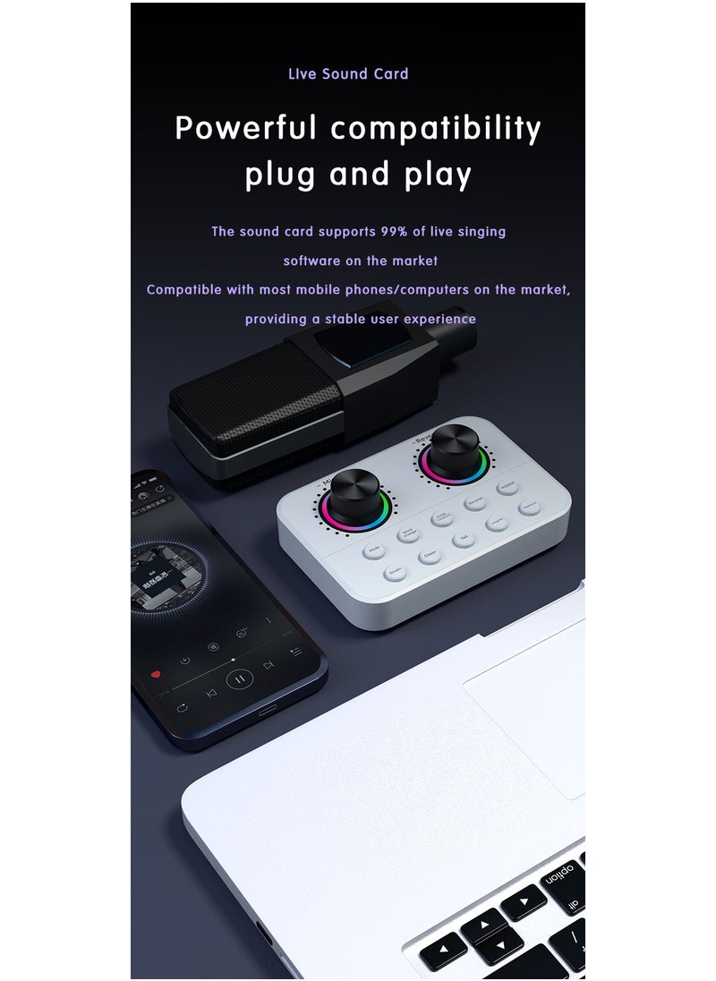 BOX6 professional audio mixer, professional studio sound card, real-time USB sound card, real-time audio mixer interface for life game anchors, new product release