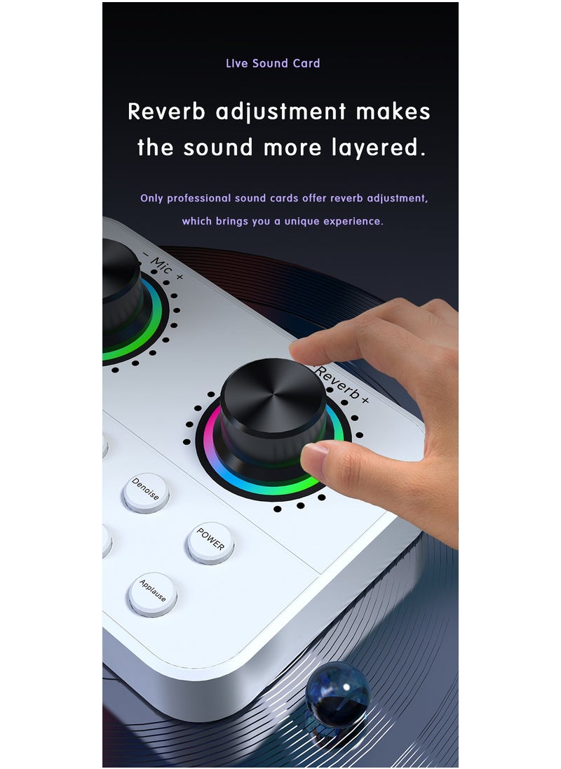 BOX6 professional audio mixer, professional studio sound card, real-time USB sound card, real-time audio mixer interface for life game anchors, new product release