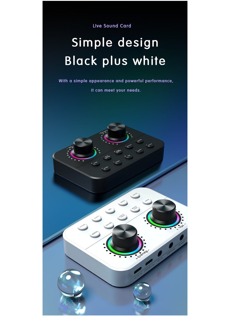 BOX6 professional audio mixer, professional studio sound card, real-time USB sound card, real-time audio mixer interface for life game anchors, new product release
