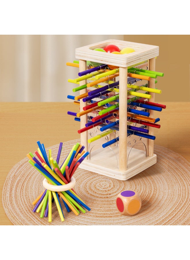 Cross-border Wooden Leaning Tower Of Pisa Stick Game Shake Dice Stick Stick Two-player Battle Desktop Educational Toys