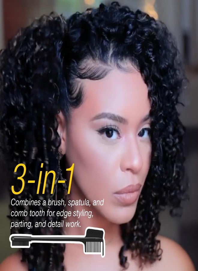 Puffcuff LAAAYED™ Edgemaster Soft Silicone Bristle | Edge Brush For Black Textured Hair | Tame Baby Hairs, Flyaways, And Rat Tails | 1 Piece - Image 4