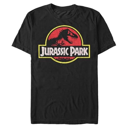 Jurassic Park Logo Men's T-Shirt, Black, 3X-Large - Image 2