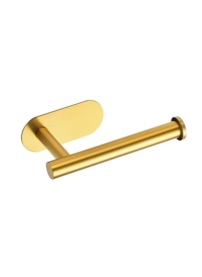 Generic Toilet Paper Holder Self Adhesive, Premium Thicken Stainless Steel Rustproof Adhesive Toilet Roll Holder No Drilling for Bathroom, Kitchen, Washroom (1 Pack, Gold)  - Image 1