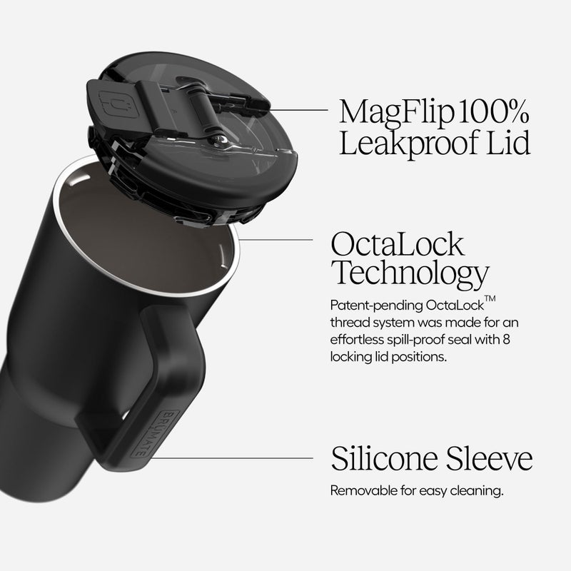 BrÃ¼Mate Brump MV - 35 أوقية 100 ٪ تسرب الضيق القهوة المعزولة مع مقبض وغطاء - القدح القهوة الفولاذ المقاوم للصدأ - كوب القهوة مزدوج الجدران (ضباب) - Image 3