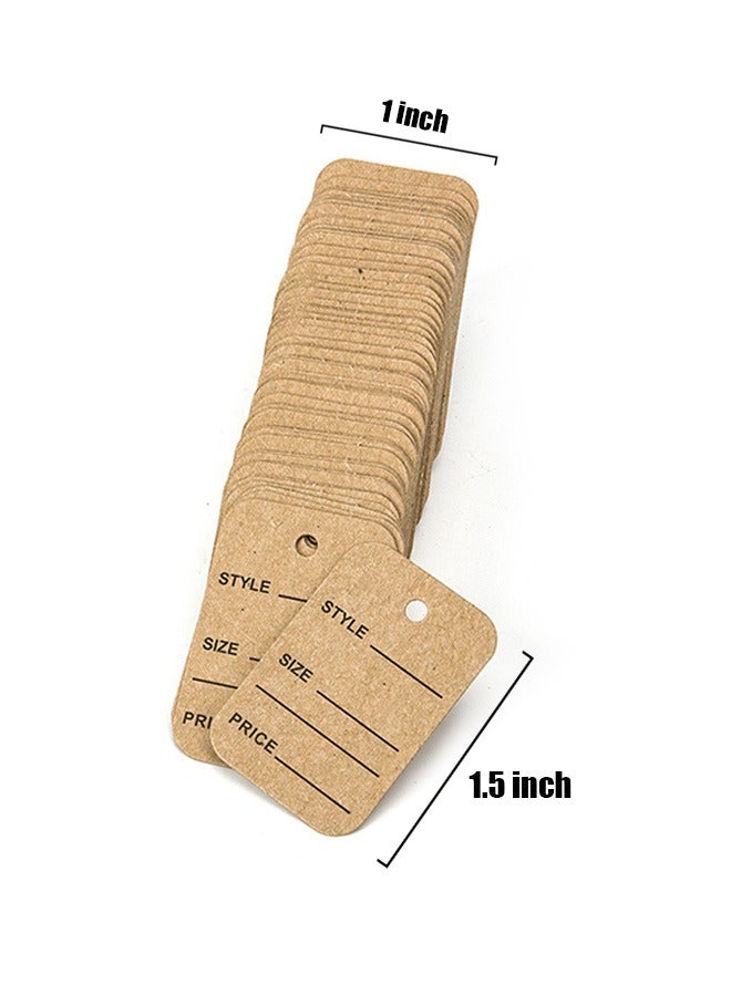 Generic 200 Pcs Tags Kraft Paper Gift Tags with 20m Ropes, Vintage Baking Blank Labeling Tags, Reusable Paper Gift Tags for Wedding Thanksgiving Clothing (Brown) - Image 2
