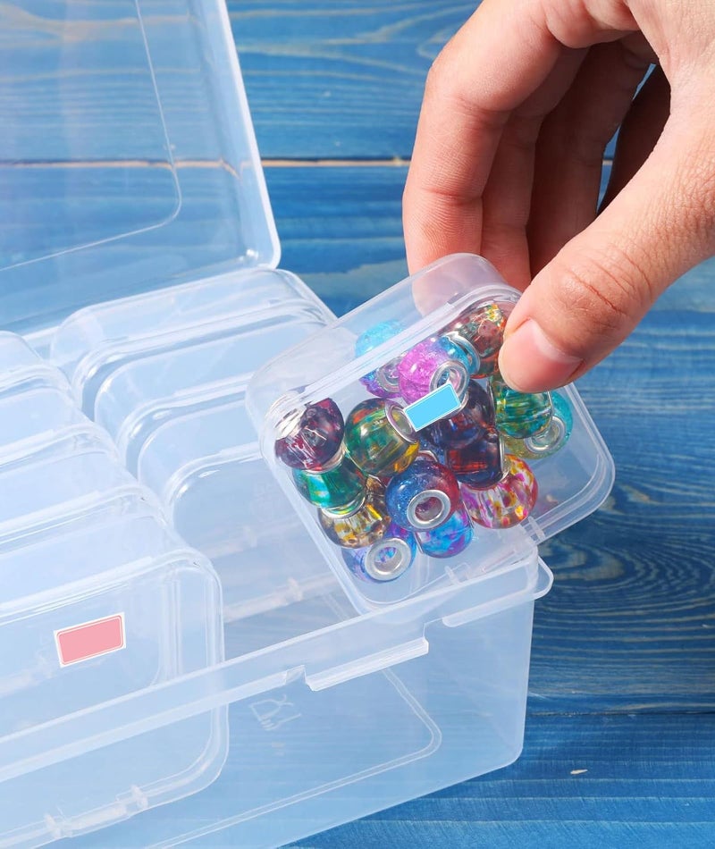 SonaBhu 15-Piece Jewellery Organisers Box Set – Clear Transparent Boxes for Storage with Large Containers & Labels, Earring Organizer Box & Ring Organiser for Necklaces, Accessories Organizer Perfect for - Image 4