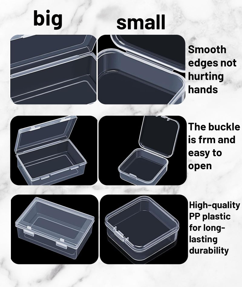 SonaBhu 15-Piece Jewellery Organisers Box Set – Clear Transparent Boxes for Storage with Large Containers & Labels, Earring Organizer Box & Ring Organiser for Necklaces, Accessories Organizer Perfect for - Image 3