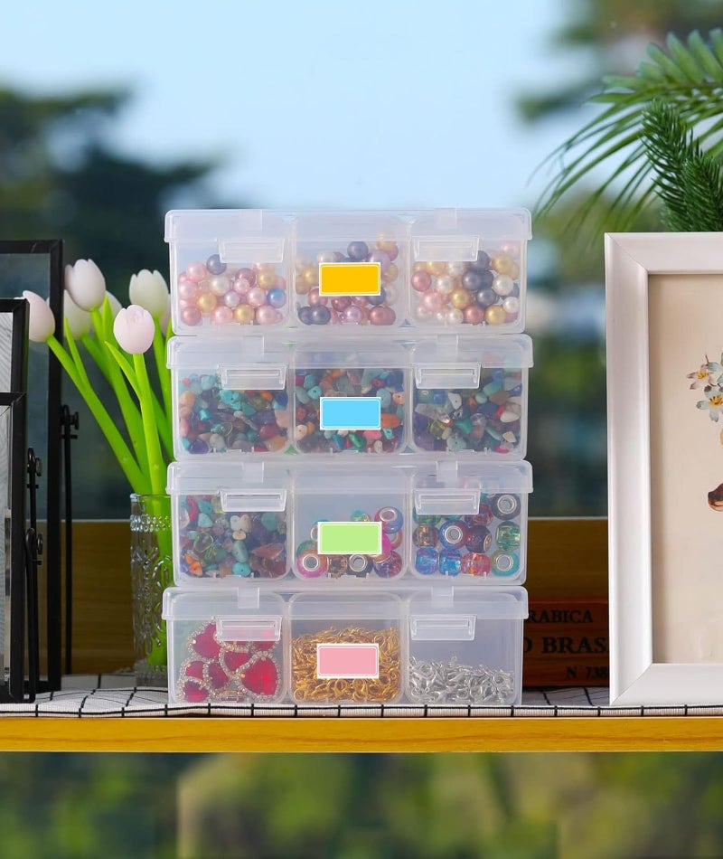 SonaBhu 15-Piece Jewellery Organisers Box Set – Clear Transparent Boxes for Storage with Large Containers & Labels, Earring Organizer Box & Ring Organiser for Necklaces, Accessories Organizer Perfect for - Image 5