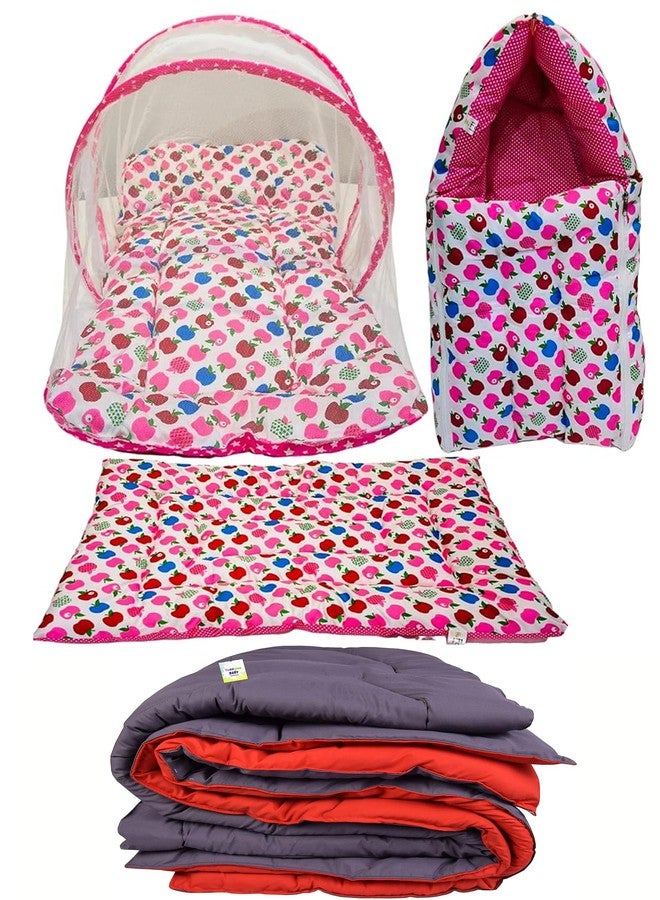 Toddylon مجموعة توديلون الأساسية لمفروشات الأطفال حديثي الولادة | عبوة كومبو 4 في 1 | مجموعة مستلزمات الأطفال حديثي الولادة للأولاد والبنات | حقيبة المستشفى وهدية استقبال المولود | من 0 إلى 6 أشهر (متعدد الألوان) - Image 1