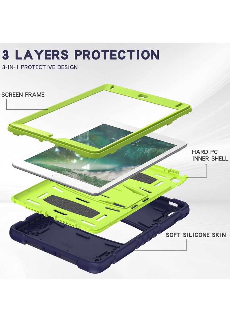 GULFLINK Gulflink Back Cover Protect Case for Apple iPad 2018/2017/Pro/Air2 9.7inch navyblue and lime - Image 5