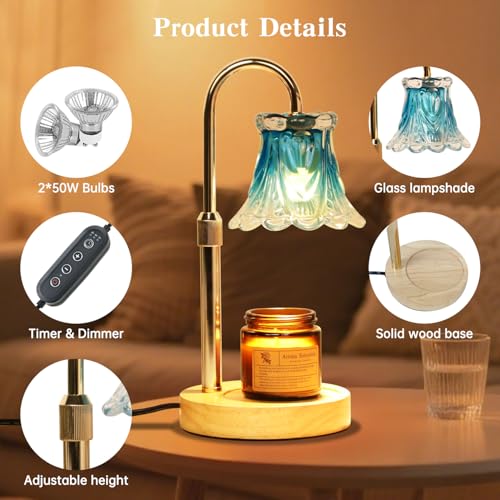 GEEZO Fragrance Candle Warmer Lamp，Electric Candle Warmer with Timer & Dimmer，Mom Christmas Birthday Gifts for Women, House Warming Gifts New Home Bedroom Decor - Image 3