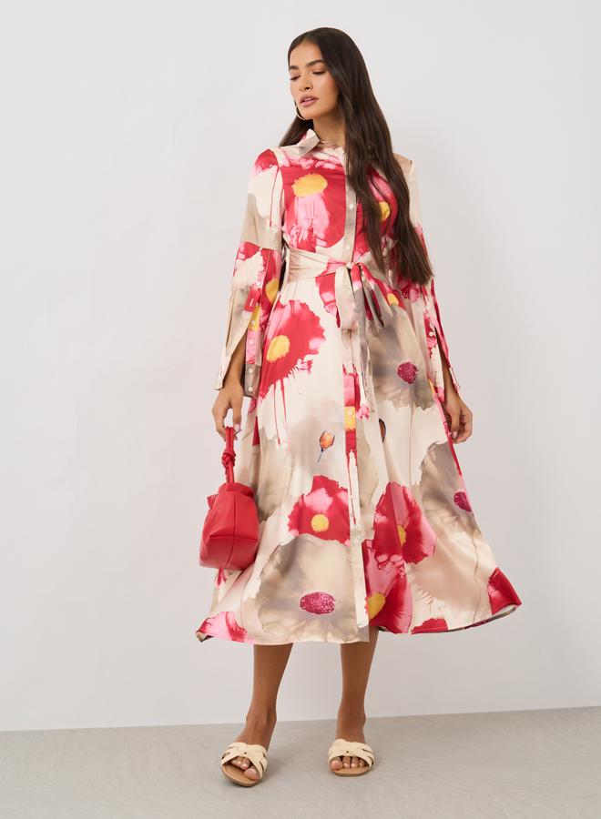 ستايلي فستان بطبعة زهور - Image 1
