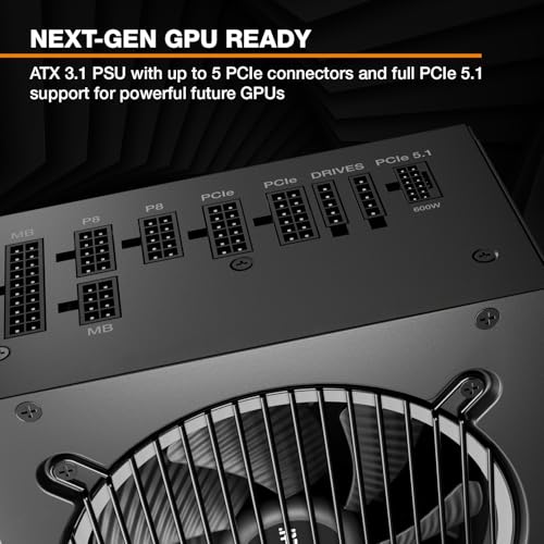 be quiet! Pure Power 13 M 750W Power Supply, 80 Plus® Gold Certification, ATX 3.1 PSU, Support for PCIe 5.1 GPUs, semi-Passive 120mm be quiet! Fan, LLC Technology, Single Rail, for Overclocked GPUs - Image 4