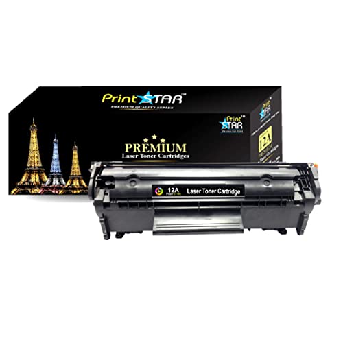 Print Star High Yield 12A Single Colour Black Laser Toner Cartridge Replacement of HP Q2612A Compatible with HP LaserJet 1010, 1012, 1015, 1018, 1020, 1022, 1022n, 3020, 3030, 3050, 3052, 3055 etc. - Image 1
