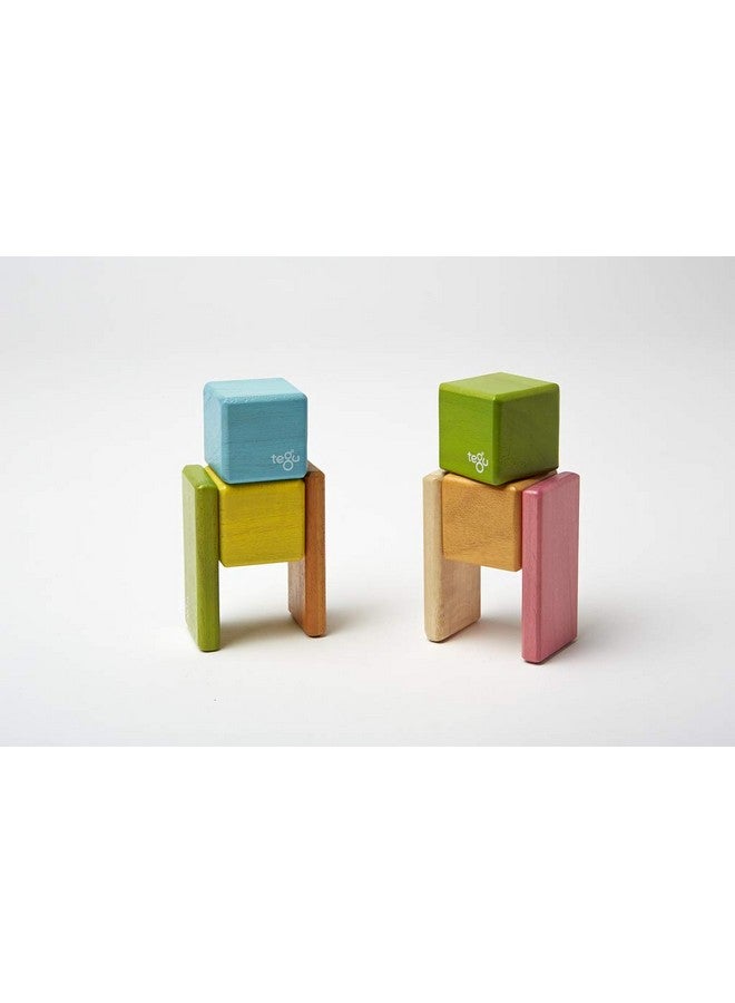 Tegu 8 Piece Tegu Pocket Pouch Magnetic Wooden Block Set, Tints  - Image 5