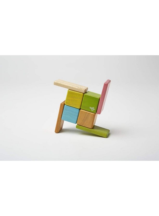 Tegu 8 Piece Tegu Pocket Pouch Magnetic Wooden Block Set, Tints  - Image 4