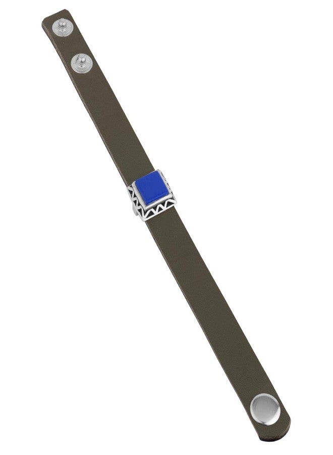 VOYLLA Dare Milestone Leather Bracelet with Rectangular Pendant - Image 2