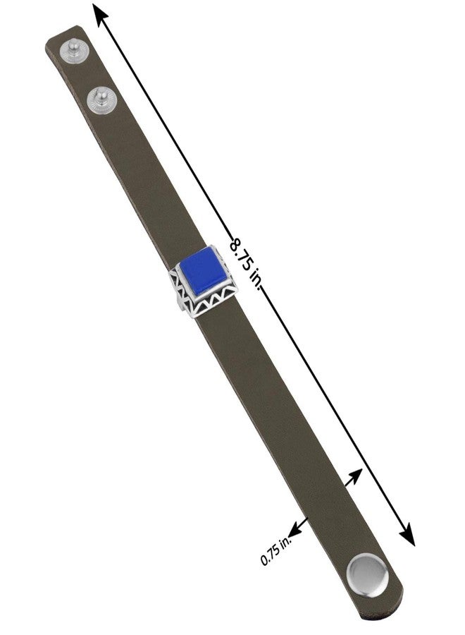 VOYLLA Dare Milestone Leather Bracelet with Rectangular Pendant - Image 3