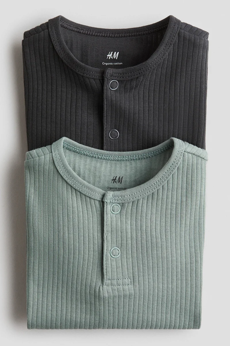 H&M 2-pack ribbed jersey tops