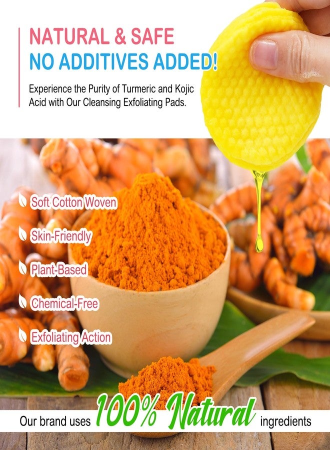 ELBBUB Turmeric Cleansing Pads, Kojic Acid Cleansing Pads - Gentle and Effective Daily Skincare for Face and Body - Image 4