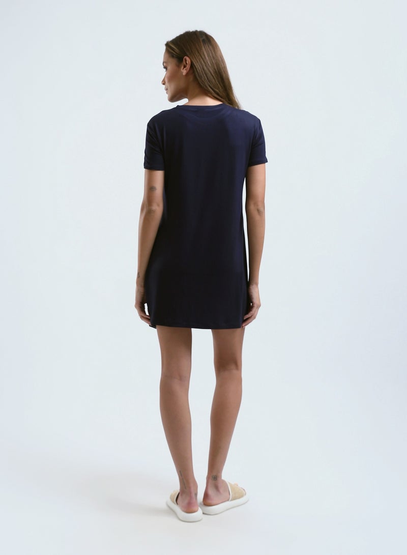 Mesery Sleepshirt Cotton Short Sleeves Printed  - Image 3