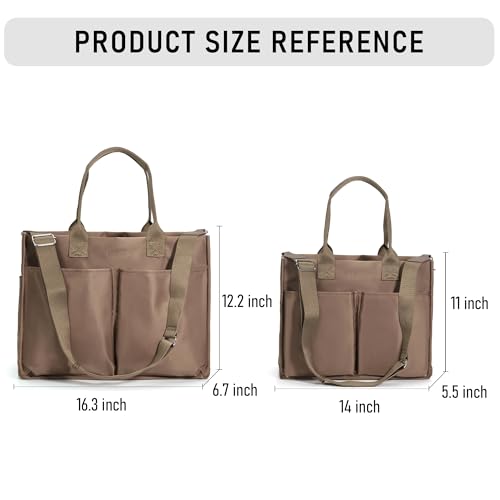 Chinllo Nylon Tote Bags for Women, Large Pockets Handbags Compartments Crossbody Bags Work Laptop Purse for Travel, Beach - Image 3