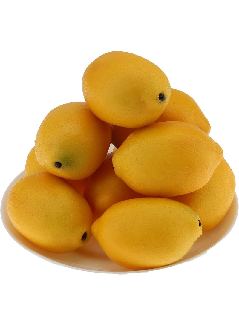 8pcs Artificial Yellow Lemons, Realistic Fruit Simulation for Home Decoration - Image 1
