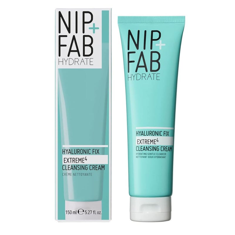 NIP+FAB Nip + Fab Hyaluronic Acid Fix Extreme 4 Cleansing Cream, Gentle Cleanser, Face Wash, Anti-Aging and Hydrating for Dry/Sensitive Skin, Multicolor, 150ML - Image 2