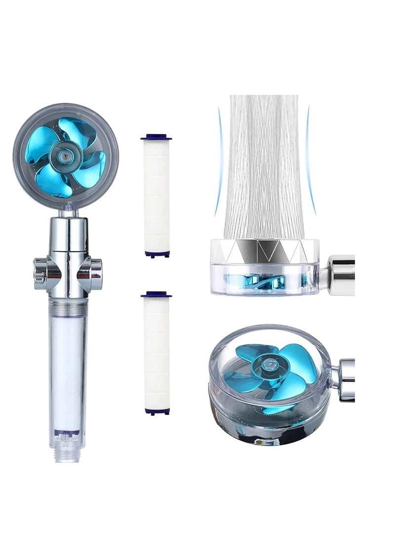 DIGI CORE Water Saving Flow Shower Head 360 Degree Rotating With Small Fan And Rain High Pressure Spray Nozzle High Pressure Turbo Shower Bathroom Accessories - Image 3