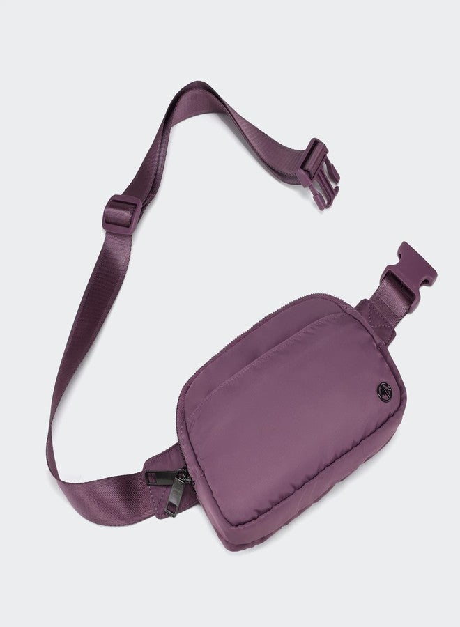 Pander Everywhere Belt Bag for Women, 5 Zipper Pockets Nylon Crossbody Fanny Pack Purse (Purple Lavender) - Image 2