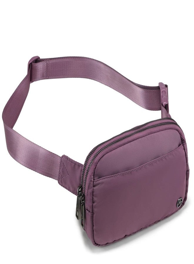 Pander Everywhere Belt Bag for Women, 5 Zipper Pockets Nylon Crossbody Fanny Pack Purse (Purple Lavender) - Image 1