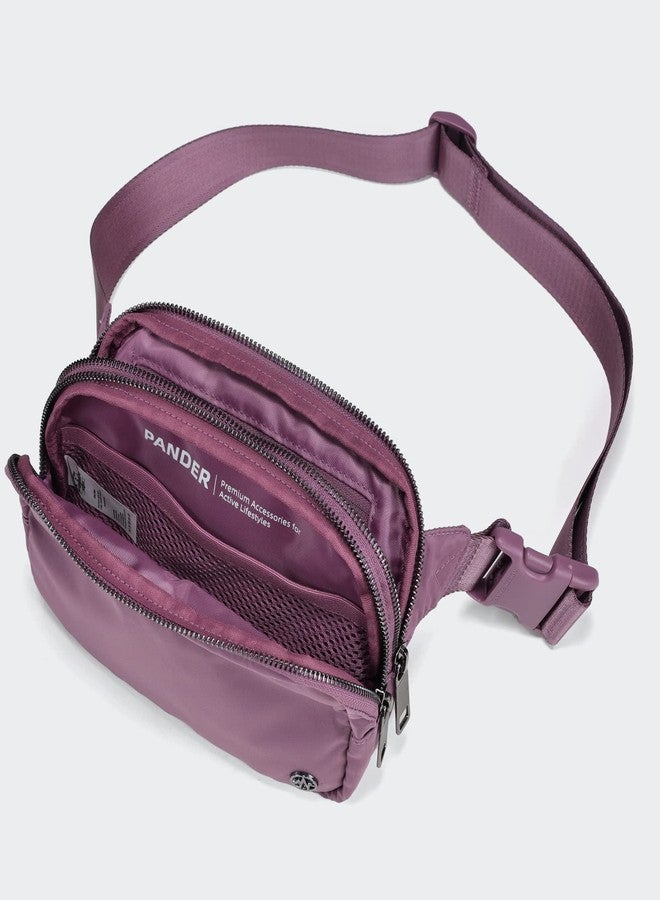 Pander Everywhere Belt Bag for Women, 5 Zipper Pockets Nylon Crossbody Fanny Pack Purse (Purple Lavender) - Image 5