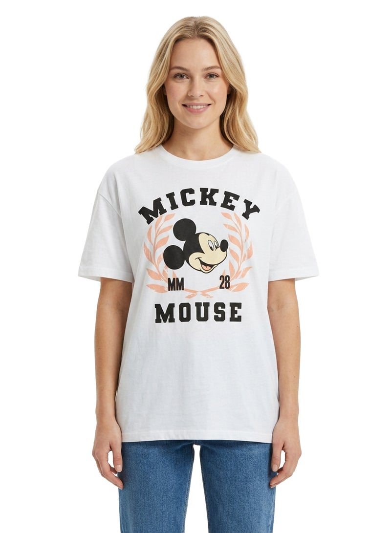 Disney Mickey Mouse Women’s Oversized Drop Shoulder T-Shirt - Image 1