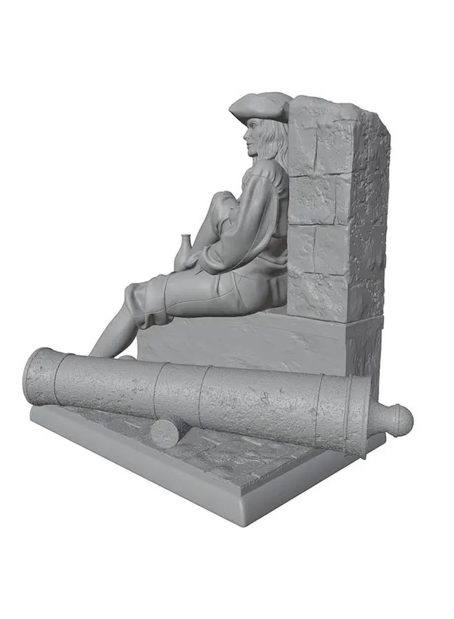 1 24 Scale Unpainted Resin Miniature Figure Sailor on Seat Collectible Model Kit - Image 4